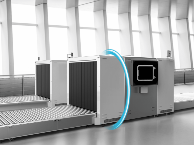 Gepäckscanner mit Wälzlager