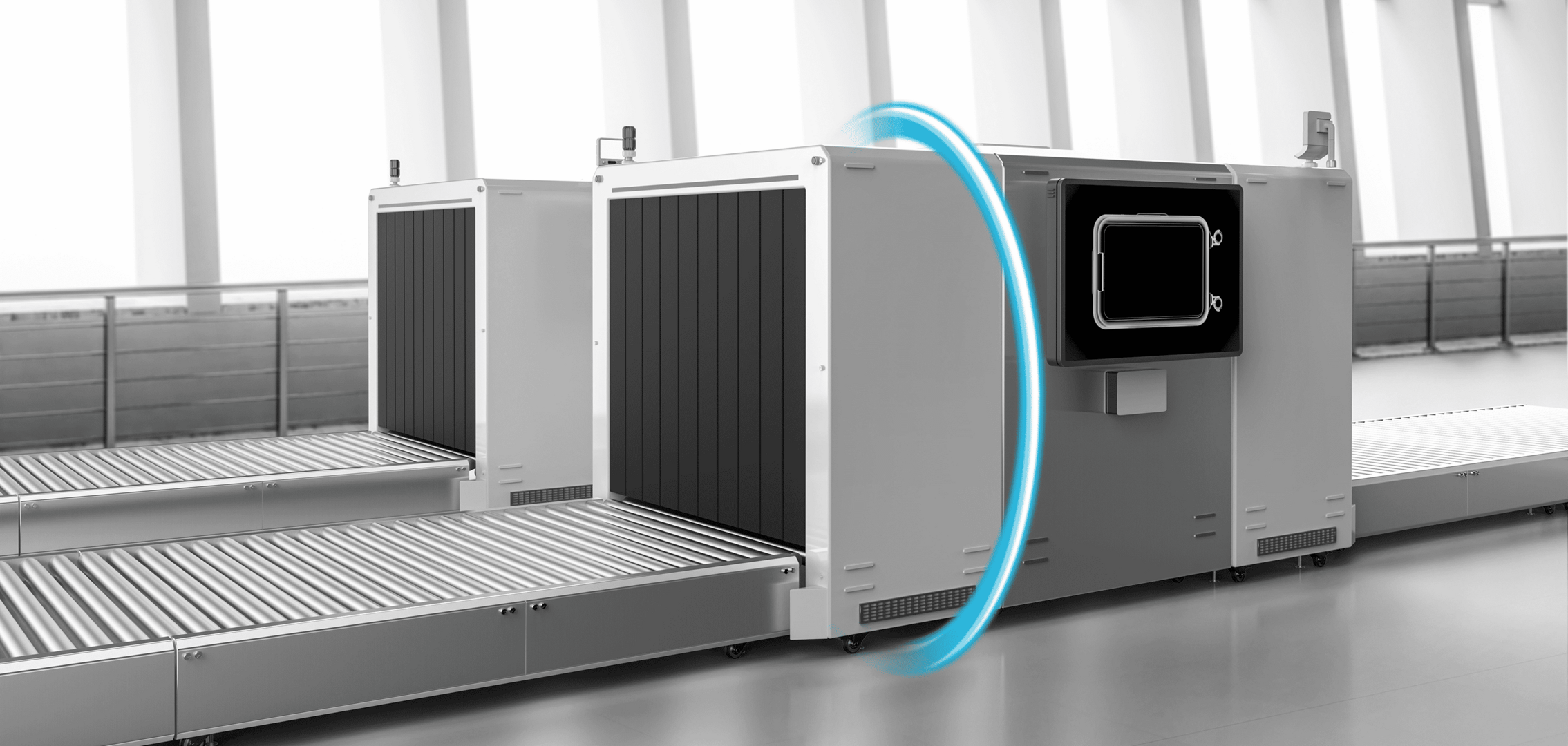 Gepäckscanner mit Wälzlager